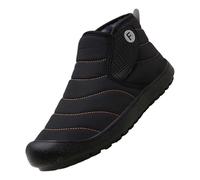 Men's Waterproof Winter Boots for Extreme Cold Snow Boots Lined | Ankle boots flat soft sole winter ankle boots lined striped thermal boots stable shock absorbing slip-on boots