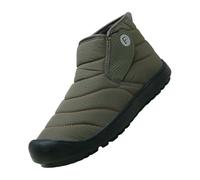 Men's Waterproof Winter Boots for Extreme Cold Snow Boots Lined | Ankle boots flat soft sole winter ankle boots lined striped thermal boots stable shock absorbing slip-on boots
