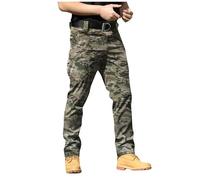 Men's Waterproof Work Trousers UK Custom Name Text 100% Polyester High Stretch Cargo Pants Multi-Pocket Durable Work Trousers for Hiking Cycling Camping Combat Military Use Camouflage