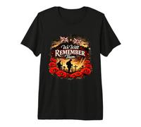 Mens We Will Remember Them Remembrance Day Tribute Design Premium T-Shirt
