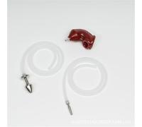 Men's Wearable Silicone Chastity Cage Condom with Hollow Urethral Catheter & Metal Anal Plug Male Abstinence Chastity Device Sex Toy