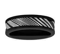 Men's Wedding Band - Black Stainless Steel with Hand-Forged Inlay - Rugged & Refined for Him, metal, no gemstone