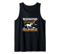Mens Weekend Forecast 100% Chance of Unicorn Hunting Polyamory Tank Top
