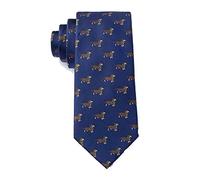 Men's Weenie Dachshund Hot Wiener Dog Animal Novelty XL Extra Long Necktie Tie, Navy Blue, One size