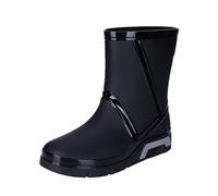 Mens Wellies Half Height,Rain Boots Men Waterproof Slip On Wading Boot Lightweight Garden Booties Outdoor Working Shoes With Non Slip Sole Walking Water Footwear For Car Washing Household Labor