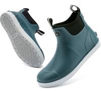 Men's Wellington Boots with Fluffy Lining, Fishing Boots for Men, Non-Slip Warm Winter Boots, Waterproof Snow Boots for Gardening, Boating, Camping, Sailing and Outdoor Activities, blue, 9.5 UK