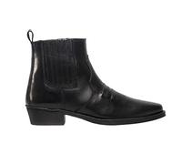 Mens Western and Cult Fashion Gringos Leather Boots - Black Distressed Leather, Mens UK 7 / EU 41