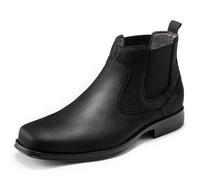 Men's Western Chelsea Cowboy Boots Square Toe, All-Weather Slip On Casual Boots for Ultimate Comfort & Durability, Black, 8 UK