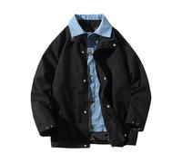 Mens Western Jacket Premium Denim Jackets Men Classic Trucker Coat Flannel Lined Outerwear Rugged Work Coats Buttoned Cuffs Outerwears For Everyday Outdoor
