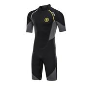 Men's Wetsuits 1.5/3mm Premium Neoprene Back Zip Shorty Dive Skin for Spearfishing,Snorkeling, Surfing,Canoeing,Scuba Diving Suits (3MM, M)