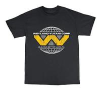 Men's Weyland Yutini 100% Cotton Alien Inspired Wey Yu Xenomorph Ripley T-Shirts Black L