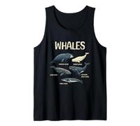 Mens Whales Chart - Ocean Animal Design Tank Top
