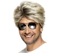 Mens Wham Syle 1980's Spikey pop Star Wig - Blonde high lights