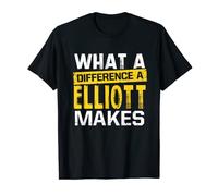 Mens What A Difference A Elliott Makes Funny Name Elliott T-Shirt
