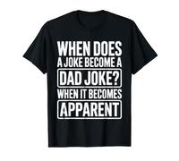 Men's When Does A Joke Become A Dad Joke Shirt Men Fathers Day Value Graphic T-Shirt