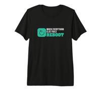 Mens When Everything Else Fails Reboot for Sysadmin Computer Nerd Premium T-Shirt