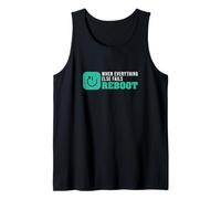 Mens When Everything Else Fails Reboot for Sysadmin Computer Nerd Tank Top