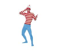 Mens Where's Wally? Second Skin Fancy Dress Costume Medium