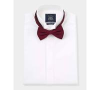 THE SAVILE ROW COMPANY LONDON Men's Classic Fit Wing Collar White Evening Dress Shirt - Double Cuff - 17" Collar - Standard