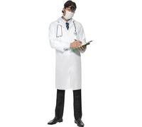 Mens White Doctors Coat And Mask