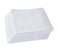 Men's White Handkerchiefs,100% Soft Cotton Hankie (Pattern1-6 pcs)