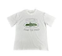 Men's White Loose T-Shirt, Pink Prison Pattern and World Text Design, Casual Short Sleeved Round Neck Sweatshirt, Loose Fashion Top for Street Trend Enthusiasts-color04||l