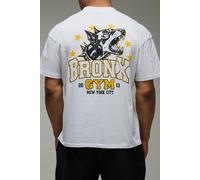 Mens White MAN Active Bronx Gym Dog Oversized T-Shirt, White XS