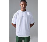 Mens White Man Sport Oversized Performance T-shirt, White S