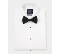 Men's White Marcella Bib Front Slim Fit Evening Double Cuff Formal Shirt - Size: 17" x Extra Long - 37.5" - Savile Row Company