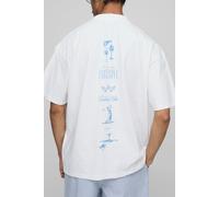 Mens White Oversized Man Monaco Country Club T-Shirt, White M