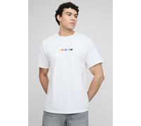 Mens White Oversized Pride Embroidered Be You T-Shirt, White M