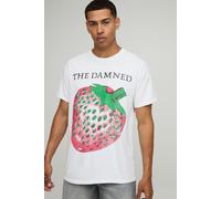 Mens White Oversized The Damned License T-Shirt, White XS