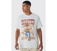 Mens White Oversized Toy Story Woody Disney License Print T-shirt, White XL