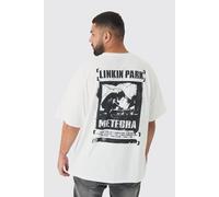 Mens White Plus Linkin Park License T-shirt, White 5XL