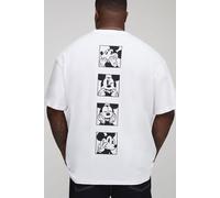 Mens White Plus Oversized Disney Mickey Mouse License Print T-Shirt, White 2XL