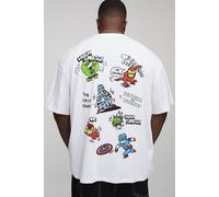 Mens White Plus Oversized Marvel Avengers License Print T-Shirt, White 2XL