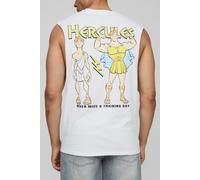 Mens White Regular Fit Disney Hercules License vest, White XS