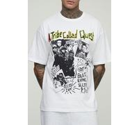 Mens White Tall Oversized A Tribe Called Quest License Print T-Shirt, White S