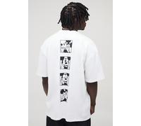 Mens White Tall Oversized Disney Mickey Mouse License Print T-Shirt, White 2XL