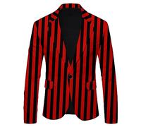 Mens White Tuxedo Jackets | Mens Jackets Smart Casual Blazer Regular Fit Suit Jacket Striped Dinner Jacket Steampunk Wind Formal Jackets Stylish And Versatile Dress Jackets Single-Breasted Jacket