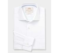 Men's White Two-Ply Cotton Classic Fit Gold Label Premium Formal Shirt - Size: 16.5" x Standard - 35" - Savile Row Company