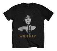 Whitney Houston T Shirt Black and White Photo Logo Official Mens S