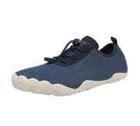 Men's Wide Comfortable Barefoot Shoes Fitness Shoes Barefoot Shoes Men Women Breathable Quick Drying Knit Shoes Outdoor Shoes Lightweight Fabric Shoes Non-Slip Soft Sole Beach Shoes, blue, 10 UK