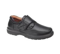 Mens Wide Fit Shoes Easy Close Walking Driving Soft Orthopaedic Comfort Casual Formal Moccasins Loafers (Black, UK Footwear Size System, Adult, Men, Numeric, Wide, 10)