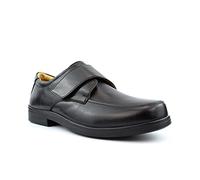 Mens Wide Fit Shoes Mens Shoes Mens Extra Wide Fit Shoes Mens Leather Shoes Mens Real Leather Shoes Touch Fastening Genuine Leather Size 13 Size 14 Size 15 Triple E Black (EEE Width) 13 UK