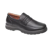 Mens Wide Fit Shoes Slip On Walking Driving Soft Orthopaedic Comfort Casual Formal Moccasins Loafers (Black, UK Footwear Size System, Adult, Men, Numeric, Wide, 9)