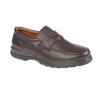 Mens Wide Fit Shoes Slip On Walking Driving Soft Orthopaedic Comfort Casual Formal Moccasins Loafers (Brown, UK Footwear Size System, Adult, Men, Numeric, Wide, 7)