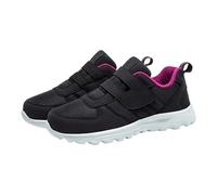 Mens Wide Fit Trainers Adjustable Slip on Sneakers Shoes Breathable Platform Running Shoes Lightweight Casual Orthopedic Sneakers Arch Support Trainers Soft Joggers Footwear (Purple-a, 6.5)