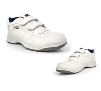 Mens Wide Fit Trainers Mens Wide Fit Shoes Size 13 Coated Leather Shoes Size 14 Coated Leather Trainers Touch Fastening Lace Up White Trainer White Shoe Sizes 6-14 14 UK