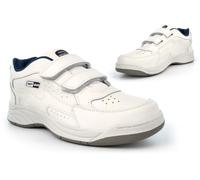 Mens Wide Fit Trainers Mens Wide Fit Shoes Size 14 Coated Leather Shoes Size 13 Coated Leather Trainers Touch Fastening Lace Up White Shoe White Trainer Sizes 6-14 8 UK